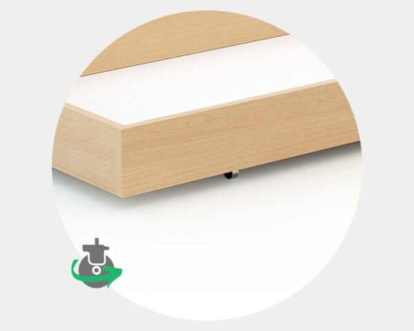 Tiroir de lit ESSENTIEL Hêtre Verni - Accessoires pour lits 60x120cm - Panneaux de particules agglomérées mélaminés