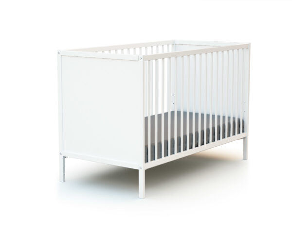 Lit bébé WEBABY à panneaux - Lits fixes 60x120cm - Hêtre massif et panneaux de fibres haute densité.