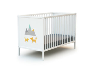 Lit bébé WEBABY Renard à panneaux - Lits fixes 60x120cm - Hêtre massif et panneaux de fibres haute densité.
