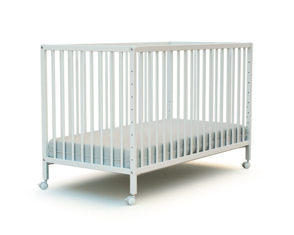 Lit bébé-Cododo WEBABY blanc - Lits évolutifs 60x120cm - Hêtre massif.