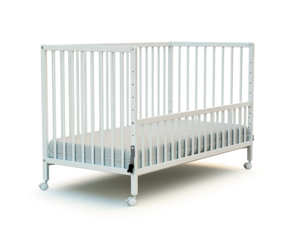 Lit bébé-Cododo WEBABY blanc - Lits évolutifs 60x120cm - Hêtre massif.