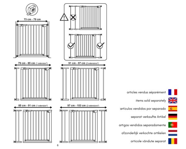 Kit d’extensions pour barrière de sécurité - Les Bons plans AT4