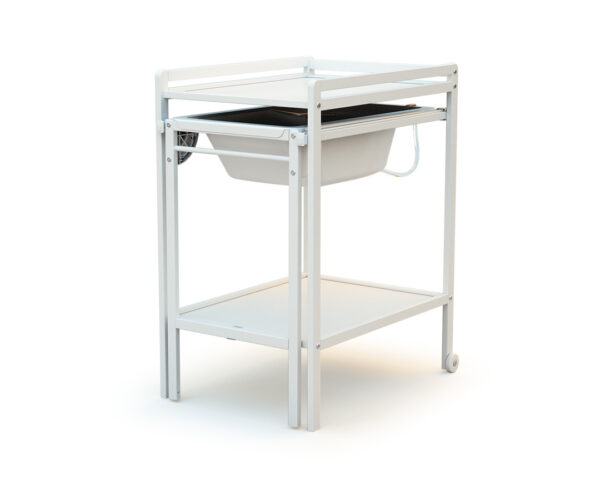 Table à Langer avec baignoire ESSENTIEL Blanc - Tables à langer avec baignoire - Hêtre massif et panneaux de fibres haute densité.