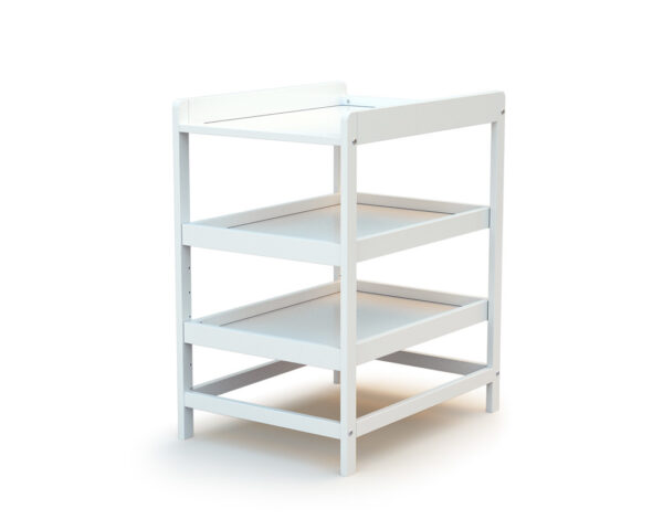 Table à Langer CONFORT Blanc - Tables simples - Hêtre massif et panneaux de fibres haute densité.