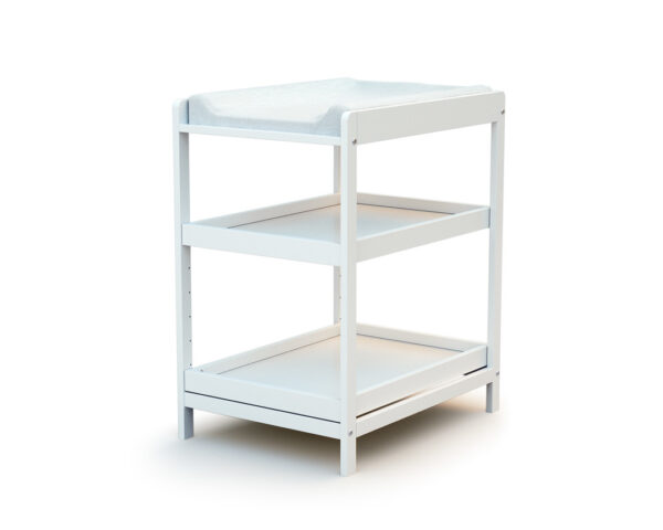 Table à Langer CONFORT Blanc - Tables simples - Hêtre massif et panneaux de fibres haute densité.