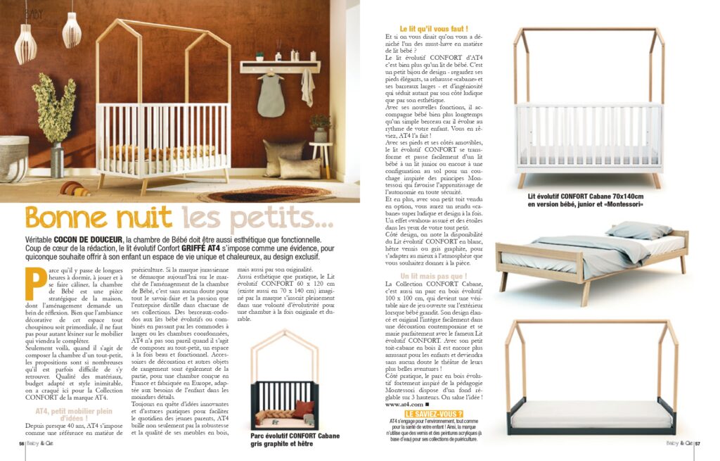 page AT4 dans magazine baby and cie juillet 2023