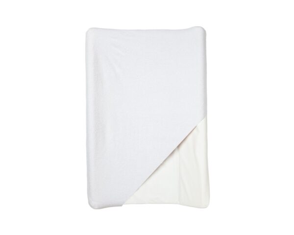 Housse de matelas à langer en éponge BABYCALIN blanc - Matelas à langer - Éponge 80% coton - 20% polyester