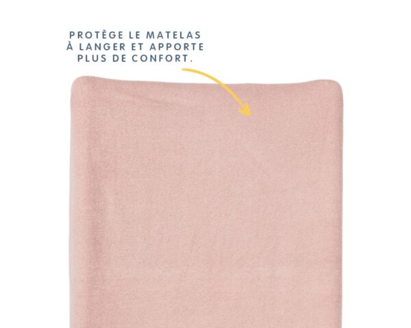 Housse de matelas à langer en éponge BABYCALIN rose - Matelas à langer - Éponge 80% coton - 20% polyester