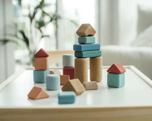 Coffret 20 blocs de construction en liège de KORKO - Jeux pour bébé - Liège