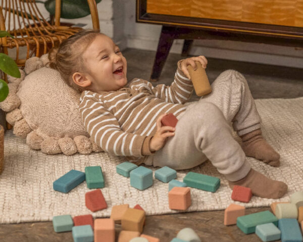 Coffret 60 blocs de construction en liège de KORKO - Jeux pour bébé - Liège