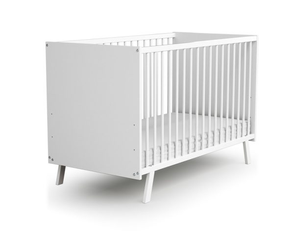 CARNAVAL White Cot - Fixed-side cots - White - Solid beech and melamine particleboard.