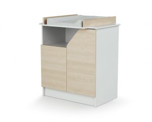 CARNAVAL Birch Decor Changing Table - with doors - Birch decor - Melamine particleboard