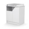 CARNAVAL White Changing Table - with doors - White - Melamine particleboard