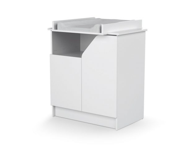 CARNAVAL White Changing Table - with doors - White - Melamine particleboard