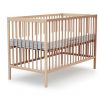 ESSENTIEL Varnished Beech Cot - Fixed-side cots - Clear-lacquered Beech - Solid beech.
