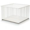 WEBABY Fixed White Playpen - Fixed - White - Solid beech and high-density fibreboard.