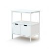 ESSENTIEL White Changing Table - with doors - White - Varnished solid beech and high-density fibreboard.