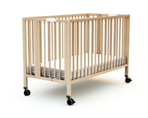 CONFORT Folding Varnished Beech Cot - Folding playpens - Clear-lacquered Beech - Solid beech.