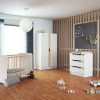 CARROUSEL White and Beech Complete Bedroom Set - CARROUSEL - White and Beech