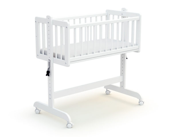 ESSENTIEL White Co-Sleeping Crib - Co-sleeping cribs - White - Solid beech and high-density fibreboard.
