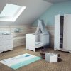 MARELLE White Changing Chest - with drawers - White - Solid beech, high-density fibreboard and particleboard.