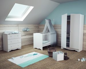 MARELLE White Complete Nursery Set - MARELLE - White - Solid beech, varnished high-density fibreboard and melamine particleboard.