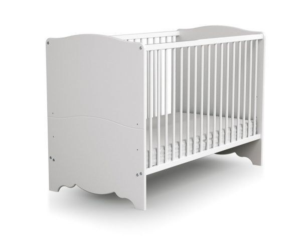 MARELLE White Cot - MARELLE - White - Varnished solid beech and high-density fibreboard.