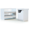 CARNAVAL White Convertible Bedroom Set - With doors - Solid beech and melamine particleboard.