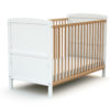 ESSENTIEL + White and Beech Convertible Cot - Modular - White and Beech - Solid beech and high-density fibreboard.