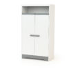 COTILLON White and Grey Wardrobe - Wardrobes - High-density fibreboard and particleboard.