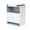 COTILLON White and Blue Complete Bedroom Set - Cotillon White and Blue - Solid beech, high-density fibreboard and particleboard.