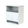 COTILLON White and Taupe Changing Table - with doors - White and Taupe - Melamine particleboard