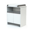COTILLON White and Taupe Changing Table - with doors - Melamine particleboard
