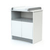 COTILLON White and Grey Changing Table - with doors - White and Grey - Melamine particleboard