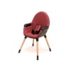 CONFORT Black & Burgundy High Chair - Convertible chairs - Black & Burgundy - Solid beech, polyethylene shell and polyester seat.