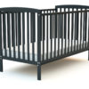 CONFORT Graphite Grey Cot 70 x 140 cm - Fixed-side cots - Graphite Grey - Solid beech.