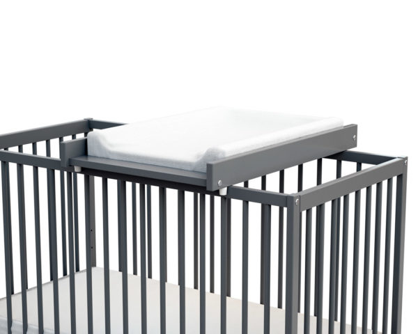 ESSENTIEL Grey Changing Table - Changing tables - Grey - Solid beech and high-density fibreboard.