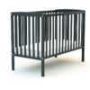 CONFORT Graphite Grey Cot - Fixed-side cots - Graphite Grey - Solid beech.