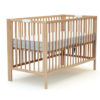 ESSENTIEL Varnished Beech Folding Cot - Folding playpens - Clear-lacquered Beech - Solid beech.