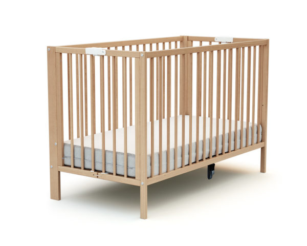 ESSENTIEL Varnished Beech Folding Cot - Folding playpens - Clear-lacquered Beech - Solid beech.
