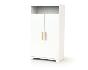 GAVROCHE White and Beech Wardrobe - Wardrobes - High-density fibreboard and particleboard.