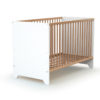 GAVROCHE White and Beech Cot - GAVROCHE - White and Beech - Varnished solid beech and high-density fibreboard.