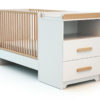 GAVROCHE White and Beech Convertible Bedroom Set - With drawers - Solid beech, high-density fibreboard and particleboard.