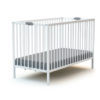 WEBABY Folding White & Grey Cot - Folding playpens - White and Grey - Solid beech.