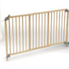 WEBABY Super Expandable Varnished Beech & Grey Safety Gate - Expandable - Clear-lacquered Beech - Solid beech.