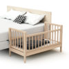 WEBABY Universal Raw Beech Co-Sleeping Crib - Co-sleeping cribs - Raw beech - Solid beech and high-density fibreboard.