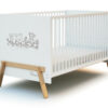 CANAILLE Disney Winnie-the-Pooh Convertible Cot 70 x 140 cm - Canaille Winnie - White and Beech - Varnished solid beech and high-density fibreboard.