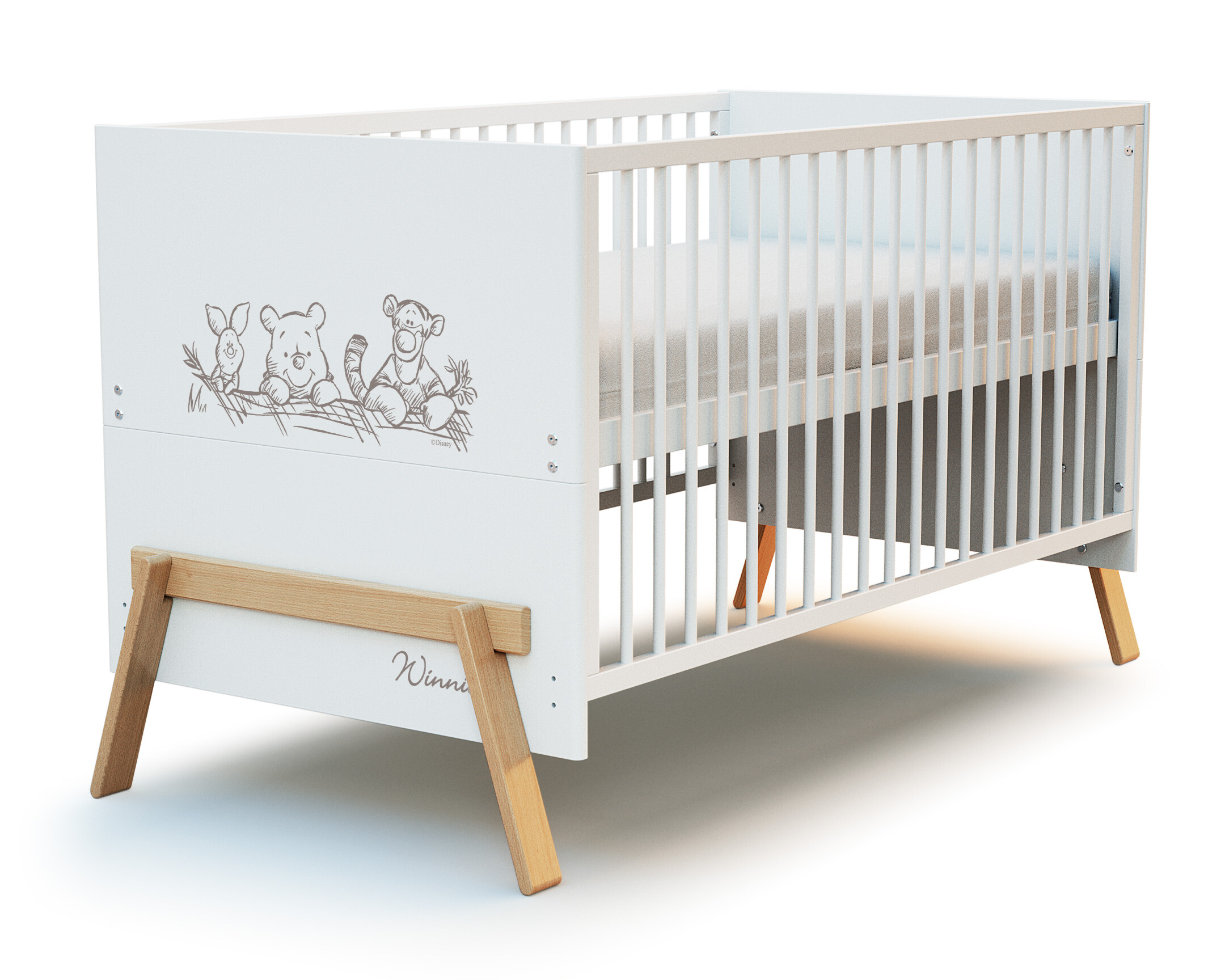 Lit bébé évolutif 70 x 140 cm pour la chambre de bébé