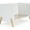 PIRATE Convertible Cot 70 x 140 cm - PIRATE - White and Beech - Solid beech and melamine particleboard.