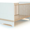 CARROUSEL Convertible Cot 70 x 140 cm - Modular - White and Beech - Solid beech and melamine particleboard.